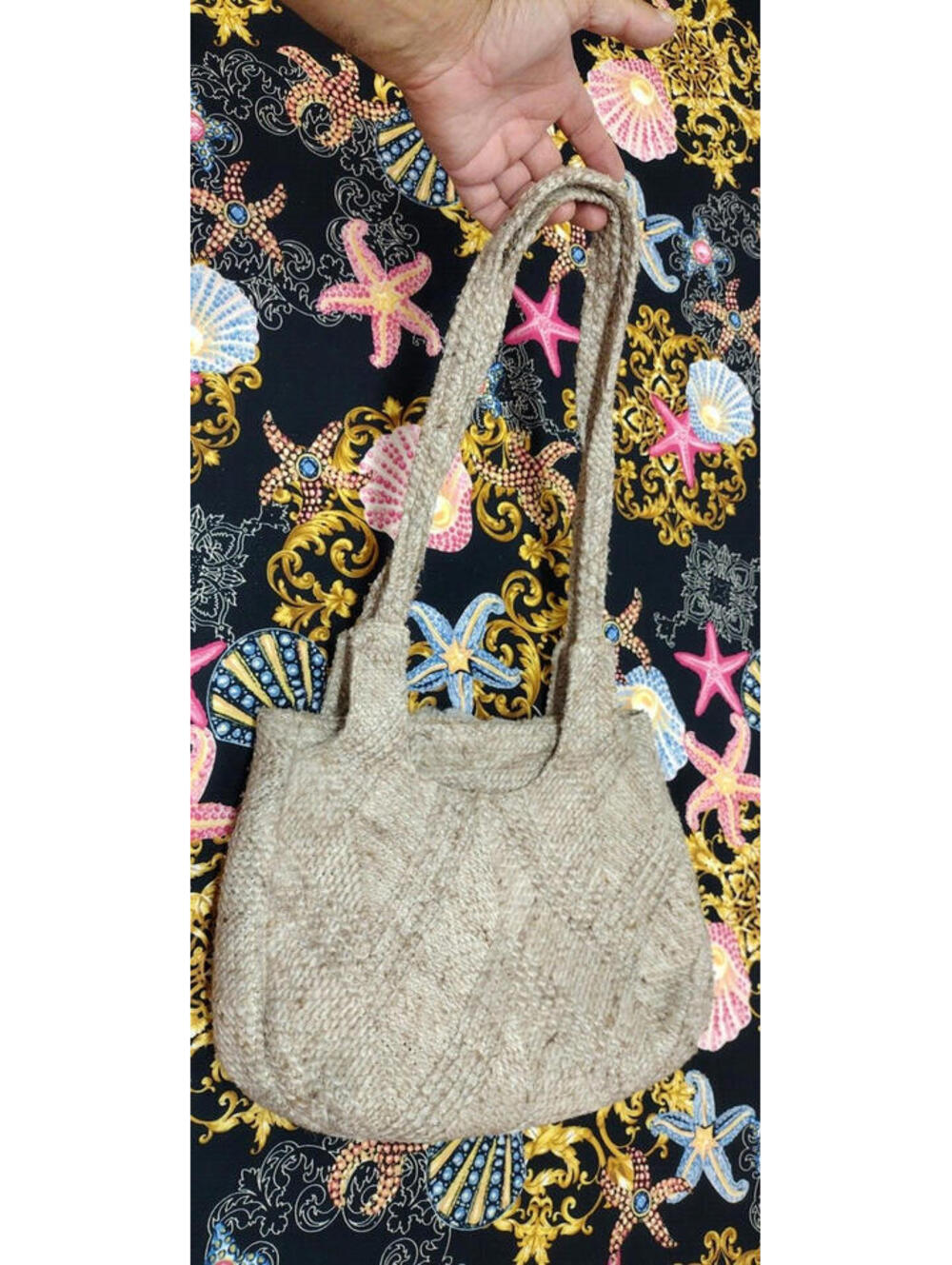 70s Urban Tapestry Bag Vintage Carpet Purse Boho Handmade Handbag 80s Country - Picture 8 of 16